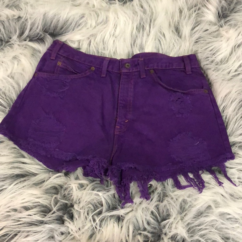 Purple vintage Levi shorts